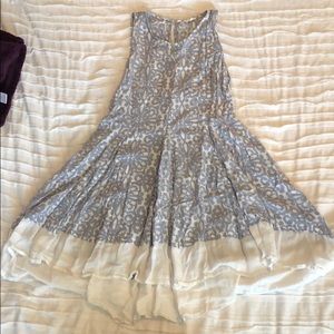 Light blue printed flowy dress